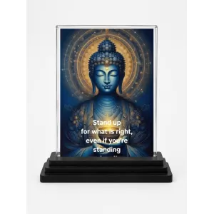 Buddha Acrylic Car Dashboard Showpiece | Double-Sided Buddha Photo Stand | 3 X 4 Inch Photo | Transparent Acrylic Frame With Black Base | Car Dashboard, Office & Table Decor (F71759) Buddha Acrylic Car Dashboard Showpiece | Double-Sided Buddha Photo Stand | 3 X 4 Inch Photo | Transparent Acrylic Frame With Black Base | Car Dashboard, Office & Table Decor (F71759)