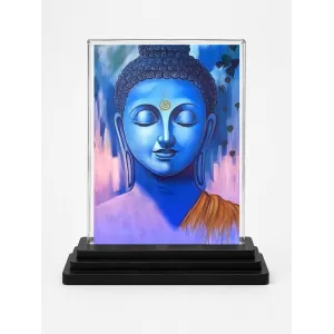 Buddha Acrylic Car Dashboard Showpiece | Double-Sided Buddha Photo Stand | 3 X 4 Inch Photo | Transparent Acrylic Frame With Black Base | Car Dashboard, Office & Table Decor (F71771) Buddha Acrylic Car Dashboard Showpiece | Double-Sided Buddha Photo Stand | 3 X 4 Inch Photo | Transparent Acrylic Frame With Black Base | Car Dashboard, Office & Table Decor (F71771)