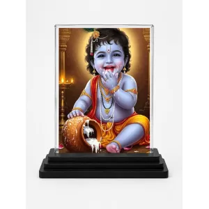 Lord Shree Krishna Acrylic Car Dashboard Showpiece | Double-Sided Lord Shree Krishna Photo Stand | 3 X 4 Inch Photo | Transparent Acrylic Frame With Black Base | Car Dashboard, Office & Table Decor (F71772) Lord Shree Krishna Acrylic Car Dashboard Showpiece | Double-Sided Lord Shree Krishna Photo Stand | 3 X 4 Inch Photo | Transparent Acrylic Frame With Black Base | Car Dashboard, Office & Table Decor (F71772)