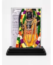 Ram Acrylic Car Dashboard Showpiece | Double-Sided Ram Photo Stand | 3 X 4 Inch Photo | Transparent Acrylic Frame With Black Base | Car Dashboard, Office & Table Decor (F71774)
