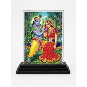 Shree Krishna And Shree Radha Acrylic Car Dashboard Showpiece | Double-Sided Shree Krishna And Shree Radha Photo Stand | 3 X 4 Inch Photo | Transparent Acrylic Frame With Black Base | Car Dashboard, Office & Table Decor (F71790) Shree Krishna And Shree Radha Acrylic Car Dashboard Showpiece | Double-Sided Shree Krishna And Shree Radha Photo Stand | 3 X 4 Inch Photo | Transparent Acrylic Frame With Black Base | Car Dashboard, Office & Table Decor (F71790)