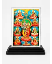 Lord Ganesha Acrylic Car Dashboard Showpiece | Double-Sided Lord Ganesha Photo Stand | 3 X 4 Inch Photo | Transparent Acrylic Frame With Black Base | Car Dashboard, Office & Table Decor (F71792)