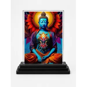 Buddha Acrylic Car Dashboard Showpiece | Double-Sided Buddha Photo Stand | 3 X 4 Inch Photo | Transparent Acrylic Frame With Black Base | Car Dashboard, Office & Table Decor (F71805) Buddha Acrylic Car Dashboard Showpiece | Double-Sided Buddha Photo Stand | 3 X 4 Inch Photo | Transparent Acrylic Frame With Black Base | Car Dashboard, Office & Table Decor (F71805)
