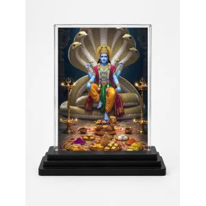 Lord Vishnu Acrylic Car Dashboard Showpiece | Double-Sided Lord Vishnu Photo Stand | 3 X 4 Inch Photo | Transparent Acrylic Frame With Black Base | Car Dashboard, Office & Table Decor (F71817) Lord Vishnu Acrylic Car Dashboard Showpiece | Double-Sided Lord Vishnu Photo Stand | 3 X 4 Inch Photo | Transparent Acrylic Frame With Black Base | Car Dashboard, Office & Table Decor (F71817)
