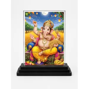Ganesha Acrylic Car Dashboard Showpiece | Double-Sided Ganesha Photo Stand | 3 X 4 Inch Photo | Transparent Acrylic Frame With Black Base | Car Dashboard, Office & Table Decor (F71834) Ganesha Acrylic Car Dashboard Showpiece | Double-Sided Ganesha Photo Stand | 3 X 4 Inch Photo | Transparent Acrylic Frame With Black Base | Car Dashboard, Office & Table Decor (F71834)