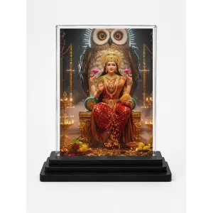 Lakshmi Acrylic Car Dashboard Showpiece | Double-Sided Lakshmi Photo Stand | 3 X 4 Inch Photo | Transparent Acrylic Frame With Black Base | Car Dashboard, Office & Table Decor (F71846) Lakshmi Acrylic Car Dashboard Showpiece | Double-Sided Lakshmi Photo Stand | 3 X 4 Inch Photo | Transparent Acrylic Frame With Black Base | Car Dashboard, Office & Table Decor (F71846)