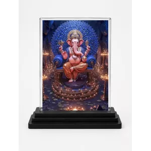 Ganesha Acrylic Car Dashboard Showpiece | Double-Sided Ganesha Photo Stand | 3 X 4 Inch Photo | Transparent Acrylic Frame With Black Base | Car Dashboard, Office & Table Decor (F71853) Ganesha Acrylic Car Dashboard Showpiece | Double-Sided Ganesha Photo Stand | 3 X 4 Inch Photo | Transparent Acrylic Frame With Black Base | Car Dashboard, Office & Table Decor (F71853)
