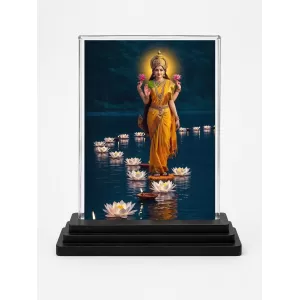 Lakshmi Acrylic Car Dashboard Showpiece | Double-Sided Lakshmi Photo Stand | 3 X 4 Inch Photo | Transparent Acrylic Frame With Black Base | Car Dashboard, Office & Table Decor (F71857) Lakshmi Acrylic Car Dashboard Showpiece | Double-Sided Lakshmi Photo Stand | 3 X 4 Inch Photo | Transparent Acrylic Frame With Black Base | Car Dashboard, Office & Table Decor (F71857)