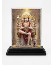 Hanuman Acrylic Car Dashboard Showpiece | Double-Sided Hanuman Photo Stand | 3 X 4 Inch Photo | Transparent Acrylic Frame With Black Base | Car Dashboard, Office & Table Decor (F71862)