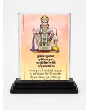 Saraswati Acrylic Car Dashboard Showpiece | Double-Sided Saraswati Photo Stand | 3 X 4 Inch Photo | Transparent Acrylic Frame With Black Base | Car Dashboard, Office & Table Decor (F71875)
