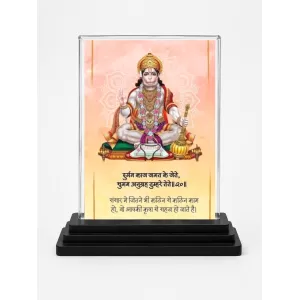 Hanuman Acrylic Car Dashboard Showpiece | Double-Sided Hanuman Photo Stand | 3 X 4 Inch Photo | Transparent Acrylic Frame With Black Base | Car Dashboard, Office & Table Decor (F71877) Hanuman Acrylic Car Dashboard Showpiece | Double-Sided Hanuman Photo Stand | 3 X 4 Inch Photo | Transparent Acrylic Frame With Black Base | Car Dashboard, Office & Table Decor (F71877)