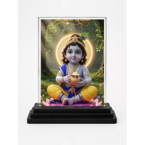 Lord Krishna Acrylic Car Dashboard Showpiece | Double-Sided Lord Krishna Photo Stand | 3 X 4 Inch Photo | Transparent Acrylic Frame With Black Base | Car Dashboard, Office & Table Decor (F71887) Lord Krishna Acrylic Car Dashboard Showpiece | Double-Sided Lord Krishna Photo Stand | 3 X 4 Inch Photo | Transparent Acrylic Frame With Black Base | Car Dashboard, Office & Table Decor (F71887)
