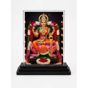 Lakshmi Acrylic Car Dashboard Showpiece | Double-Sided Lakshmi Photo Stand | 3 X 4 Inch Photo | Transparent Acrylic Frame With Black Base | Car Dashboard, Office & Table Decor (F71890) Lakshmi Acrylic Car Dashboard Showpiece | Double-Sided Lakshmi Photo Stand | 3 X 4 Inch Photo | Transparent Acrylic Frame With Black Base | Car Dashboard, Office & Table Decor (F71890)
