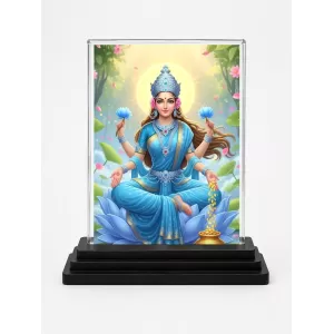Lakshmi Acrylic Car Dashboard Showpiece | Double-Sided Lakshmi Photo Stand | 3 X 4 Inch Photo | Transparent Acrylic Frame With Black Base | Car Dashboard, Office & Table Decor (F71891) Lakshmi Acrylic Car Dashboard Showpiece | Double-Sided Lakshmi Photo Stand | 3 X 4 Inch Photo | Transparent Acrylic Frame With Black Base | Car Dashboard, Office & Table Decor (F71891)