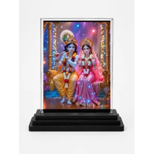 Radha Krishna Acrylic Car Dashboard Showpiece | Double-Sided Radha Krishna Photo Stand | 3 X 4 Inch Photo | Transparent Acrylic Frame With Black Base | Car Dashboard, Office & Table Decor (F71896) Radha Krishna Acrylic Car Dashboard Showpiece | Double-Sided Radha Krishna Photo Stand | 3 X 4 Inch Photo | Transparent Acrylic Frame With Black Base | Car Dashboard, Office & Table Decor (F71896)