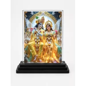 Radha Krishna Acrylic Car Dashboard Showpiece | Double-Sided Radha Krishna Photo Stand | 3 X 4 Inch Photo | Transparent Acrylic Frame With Black Base | Car Dashboard, Office & Table Decor (F71897) Radha Krishna Acrylic Car Dashboard Showpiece | Double-Sided Radha Krishna Photo Stand | 3 X 4 Inch Photo | Transparent Acrylic Frame With Black Base | Car Dashboard, Office & Table Decor (F71897)