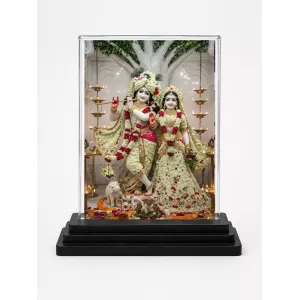 Radha Krishna Acrylic Car Dashboard Showpiece | Double-Sided Radha Krishna Photo Stand | 3 X 4 Inch Photo | Transparent Acrylic Frame With Black Base | Car Dashboard, Office & Table Decor (F71903) Radha Krishna Acrylic Car Dashboard Showpiece | Double-Sided Radha Krishna Photo Stand | 3 X 4 Inch Photo | Transparent Acrylic Frame With Black Base | Car Dashboard, Office & Table Decor (F71903)
