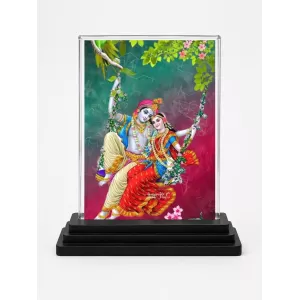 Radha Krishna Acrylic Car Dashboard Showpiece | Double-Sided Radha Krishna Photo Stand | 3 X 4 Inch Photo | Transparent Acrylic Frame With Black Base | Car Dashboard, Office & Table Decor (F71926) Radha Krishna Acrylic Car Dashboard Showpiece | Double-Sided Radha Krishna Photo Stand | 3 X 4 Inch Photo | Transparent Acrylic Frame With Black Base | Car Dashboard, Office & Table Decor (F71926)