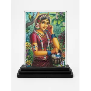 Radha Acrylic Car Dashboard Showpiece | Double-Sided Radha Photo Stand | 3 X 4 Inch Photo | Transparent Acrylic Frame With Black Base | Car Dashboard, Office & Table Decor (F71927) Radha Acrylic Car Dashboard Showpiece | Double-Sided Radha Photo Stand | 3 X 4 Inch Photo | Transparent Acrylic Frame With Black Base | Car Dashboard, Office & Table Decor (F71927)