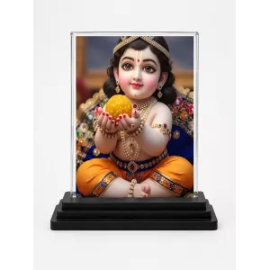 Lord Krishna Acrylic Car Dashboard Showpiece | Double-Sided Lord Krishna Photo Stand | 3 X 4 Inch Photo | Transparent Acrylic Frame With Black Base | Car Dashboard, Office & Table Decor (F71936) Lord Krishna Acrylic Car Dashboard Showpiece | Double-Sided Lord Krishna Photo Stand | 3 X 4 Inch Photo | Transparent Acrylic Frame With Black Base | Car Dashboard, Office & Table Decor (F71936)