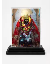 Kali Acrylic Car Dashboard Showpiece | Double-Sided Kali Photo Stand | 3 X 4 Inch Photo | Transparent Acrylic Frame With Black Base | Car Dashboard, Office & Table Decor (F71937)