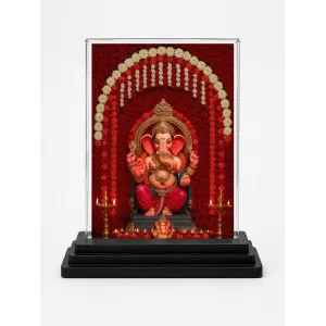 Ganesha Acrylic Car Dashboard Showpiece | Double-Sided Ganesha Photo Stand | 3 X 4 Inch Photo | Transparent Acrylic Frame With Black Base | Car Dashboard, Office & Table Decor (F71942) Ganesha Acrylic Car Dashboard Showpiece | Double-Sided Ganesha Photo Stand | 3 X 4 Inch Photo | Transparent Acrylic Frame With Black Base | Car Dashboard, Office & Table Decor (F71942)