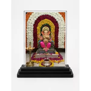 Ganesha Acrylic Car Dashboard Showpiece | Double-Sided Ganesha Photo Stand | 3 X 4 Inch Photo | Transparent Acrylic Frame With Black Base | Car Dashboard, Office & Table Decor (F71944) Ganesha Acrylic Car Dashboard Showpiece | Double-Sided Ganesha Photo Stand | 3 X 4 Inch Photo | Transparent Acrylic Frame With Black Base | Car Dashboard, Office & Table Decor (F71944)