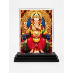 Ganesha Acrylic Car Dashboard Showpiece | Double-Sided Ganesha Photo Stand | 3 X 4 Inch Photo | Transparent Acrylic Frame With Black Base | Car Dashboard, Office & Table Decor (F71947) Ganesha Acrylic Car Dashboard Showpiece | Double-Sided Ganesha Photo Stand | 3 X 4 Inch Photo | Transparent Acrylic Frame With Black Base | Car Dashboard, Office & Table Decor (F71947)
