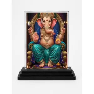 Ganesha Acrylic Car Dashboard Showpiece | Double-Sided Ganesha Photo Stand | 3 X 4 Inch Photo | Transparent Acrylic Frame With Black Base | Car Dashboard, Office & Table Decor (F71949) Ganesha Acrylic Car Dashboard Showpiece | Double-Sided Ganesha Photo Stand | 3 X 4 Inch Photo | Transparent Acrylic Frame With Black Base | Car Dashboard, Office & Table Decor (F71949)