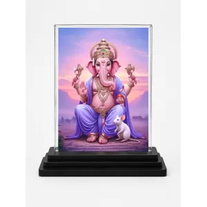 Ganesha Acrylic Car Dashboard Showpiece | Double-Sided Ganesha Photo Stand | 3 X 4 Inch Photo | Transparent Acrylic Frame With Black Base | Car Dashboard, Office & Table Decor (F71950) Ganesha Acrylic Car Dashboard Showpiece | Double-Sided Ganesha Photo Stand | 3 X 4 Inch Photo | Transparent Acrylic Frame With Black Base | Car Dashboard, Office & Table Decor (F71950)