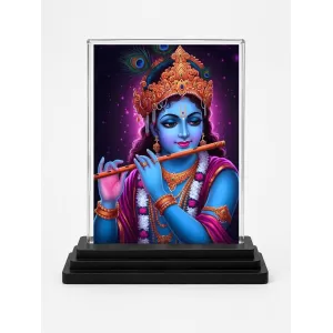Lord Krishna Acrylic Car Dashboard Showpiece | Double-Sided Lord Krishna Photo Stand | 3 X 4 Inch Photo | Transparent Acrylic Frame With Black Base | Car Dashboard, Office & Table Decor (F71956) Lord Krishna Acrylic Car Dashboard Showpiece | Double-Sided Lord Krishna Photo Stand | 3 X 4 Inch Photo | Transparent Acrylic Frame With Black Base | Car Dashboard, Office & Table Decor (F71956)