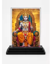 Rama Acrylic Car Dashboard Showpiece | Double-Sided Rama Photo Stand | 3 X 4 Inch Photo | Transparent Acrylic Frame With Black Base | Car Dashboard, Office & Table Decor (F71965)