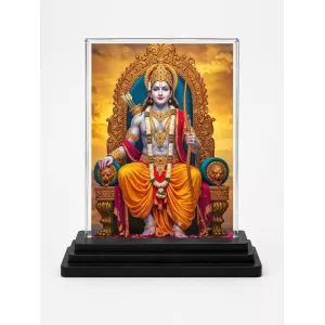 Rama Acrylic Car Dashboard Showpiece | Double-Sided Rama Photo Stand | 3 X 4 Inch Photo | Transparent Acrylic Frame With Black Base | Car Dashboard, Office & Table Decor (F71965) Rama Acrylic Car Dashboard Showpiece | Double-Sided Rama Photo Stand | 3 X 4 Inch Photo | Transparent Acrylic Frame With Black Base | Car Dashboard, Office & Table Decor (F71965)