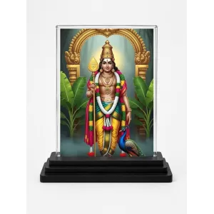 Murugan Acrylic Car Dashboard Showpiece | Double-Sided Murugan Photo Stand | 3 X 4 Inch Photo | Transparent Acrylic Frame With Black Base | Car Dashboard, Office & Table Decor (F71969) Murugan Acrylic Car Dashboard Showpiece | Double-Sided Murugan Photo Stand | 3 X 4 Inch Photo | Transparent Acrylic Frame With Black Base | Car Dashboard, Office & Table Decor (F71969)