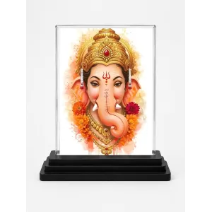 Ganesha Acrylic Car Dashboard Showpiece | Double-Sided Ganesha Photo Stand | 3 X 4 Inch Photo | Transparent Acrylic Frame With Black Base | Car Dashboard, Office & Table Decor (F71983) Ganesha Acrylic Car Dashboard Showpiece | Double-Sided Ganesha Photo Stand | 3 X 4 Inch Photo | Transparent Acrylic Frame With Black Base | Car Dashboard, Office & Table Decor (F71983)