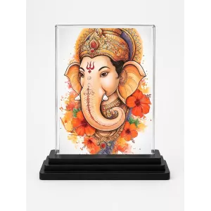Ganesha Acrylic Car Dashboard Showpiece | Double-Sided Ganesha Photo Stand | 3 X 4 Inch Photo | Transparent Acrylic Frame With Black Base | Car Dashboard, Office & Table Decor (F71989) Ganesha Acrylic Car Dashboard Showpiece | Double-Sided Ganesha Photo Stand | 3 X 4 Inch Photo | Transparent Acrylic Frame With Black Base | Car Dashboard, Office & Table Decor (F71989)