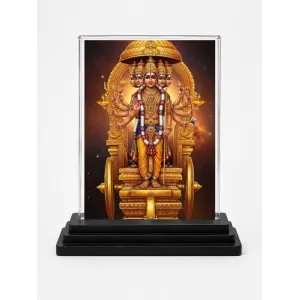 Brahma Acrylic Car Dashboard Showpiece | Double-Sided Brahma Photo Stand | 3 X 4 Inch Photo | Transparent Acrylic Frame With Black Base | Car Dashboard, Office & Table Decor (F72005) Brahma Acrylic Car Dashboard Showpiece | Double-Sided Brahma Photo Stand | 3 X 4 Inch Photo | Transparent Acrylic Frame With Black Base | Car Dashboard, Office & Table Decor (F72005)