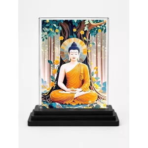 Buddha Acrylic Car Dashboard Showpiece | Double-Sided Buddha Photo Stand | 3 X 4 Inch Photo | Transparent Acrylic Frame With Black Base | Car Dashboard, Office & Table Decor (F72010) Buddha Acrylic Car Dashboard Showpiece | Double-Sided Buddha Photo Stand | 3 X 4 Inch Photo | Transparent Acrylic Frame With Black Base | Car Dashboard, Office & Table Decor (F72010)