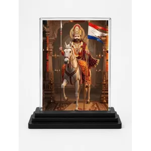 Maharaja Surajpal Singh Acrylic Car Dashboard Showpiece | Double-Sided Maharaja Surajpal Singh Photo Stand | 3 X 4 Inch Photo | Transparent Acrylic Frame With Black Base | Car Dashboard, Office & Table Decor (F72016) Maharaja Surajpal Singh Acrylic Car Dashboard Showpiece | Double-Sided Maharaja Surajpal Singh Photo Stand | 3 X 4 Inch Photo | Transparent Acrylic Frame With Black Base | Car Dashboard, Office & Table Decor (F72016)