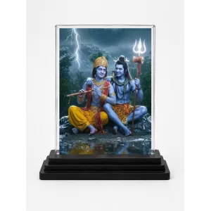 Krishna And Shiva Acrylic Car Dashboard Showpiece | Double-Sided Krishna And Shiva Photo Stand | 3 X 4 Inch Photo | Transparent Acrylic Frame With Black Base | Car Dashboard, Office & Table Decor (F72023) Krishna And Shiva Acrylic Car Dashboard Showpiece | Double-Sided Krishna And Shiva Photo Stand | 3 X 4 Inch Photo | Transparent Acrylic Frame With Black Base | Car Dashboard, Office & Table Decor (F72023)