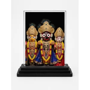 Jagannatha Acrylic Car Dashboard Showpiece | Double-Sided Jagannatha Photo Stand | 3 X 4 Inch Photo | Transparent Acrylic Frame With Black Base | Car Dashboard, Office & Table Decor (F72030) Jagannatha Acrylic Car Dashboard Showpiece | Double-Sided Jagannatha Photo Stand | 3 X 4 Inch Photo | Transparent Acrylic Frame With Black Base | Car Dashboard, Office & Table Decor (F72030)
