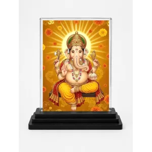 Ganesha Acrylic Car Dashboard Showpiece | Double-Sided Ganesha Photo Stand | 3 X 4 Inch Photo | Transparent Acrylic Frame With Black Base | Car Dashboard, Office & Table Decor (F72036) Ganesha Acrylic Car Dashboard Showpiece | Double-Sided Ganesha Photo Stand | 3 X 4 Inch Photo | Transparent Acrylic Frame With Black Base | Car Dashboard, Office & Table Decor (F72036)
