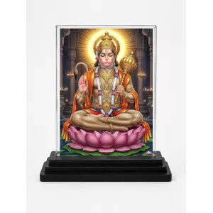 Hanuman Acrylic Car Dashboard Showpiece | Double-Sided Hanuman Photo Stand | 3 X 4 Inch Photo | Transparent Acrylic Frame With Black Base | Car Dashboard, Office & Table Decor (F72041) Hanuman Acrylic Car Dashboard Showpiece | Double-Sided Hanuman Photo Stand | 3 X 4 Inch Photo | Transparent Acrylic Frame With Black Base | Car Dashboard, Office & Table Decor (F72041)