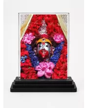 Goddess Kali Acrylic Car Dashboard Showpiece | Double-Sided Goddess Kali Photo Stand | 3 X 4 Inch Photo | Transparent Acrylic Frame With Black Base | Car Dashboard, Office & Table Decor (F72043)