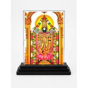 Tirupati Balaji Acrylic Car Dashboard Showpiece | Double-Sided Tirupati Balaji Photo Stand | 3 X 4 Inch Photo | Transparent Acrylic Frame With Black Base | Car Dashboard, Office & Table Decor (F72049) Tirupati Balaji Acrylic Car Dashboard Showpiece | Double-Sided Tirupati Balaji Photo Stand | 3 X 4 Inch Photo | Transparent Acrylic Frame With Black Base | Car Dashboard, Office & Table Decor (F72049)