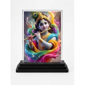 Shree Krishna Acrylic Car Dashboard Showpiece | Double-Sided Shree Krishna Photo Stand | 3 X 4 Inch Photo | Transparent Acrylic Frame With Black Base | Car Dashboard, Office & Table Decor (F72050) Shree Krishna Acrylic Car Dashboard Showpiece | Double-Sided Shree Krishna Photo Stand | 3 X 4 Inch Photo | Transparent Acrylic Frame With Black Base | Car Dashboard, Office & Table Decor (F72050)