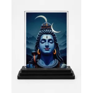 Lord Shiva Acrylic Car Dashboard Showpiece | Double-Sided Lord Shiva Photo Stand | 3 X 4 Inch Photo | Transparent Acrylic Frame With Black Base | Car Dashboard, Office & Table Decor (F72054) Lord Shiva Acrylic Car Dashboard Showpiece | Double-Sided Lord Shiva Photo Stand | 3 X 4 Inch Photo | Transparent Acrylic Frame With Black Base | Car Dashboard, Office & Table Decor (F72054)