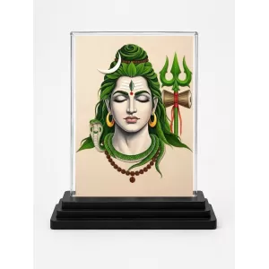 Lord Shiva Acrylic Car Dashboard Showpiece | Double-Sided Lord Shiva Photo Stand | 3 X 4 Inch Photo | Transparent Acrylic Frame With Black Base | Car Dashboard, Office & Table Decor (F72056) Lord Shiva Acrylic Car Dashboard Showpiece | Double-Sided Lord Shiva Photo Stand | 3 X 4 Inch Photo | Transparent Acrylic Frame With Black Base | Car Dashboard, Office & Table Decor (F72056)