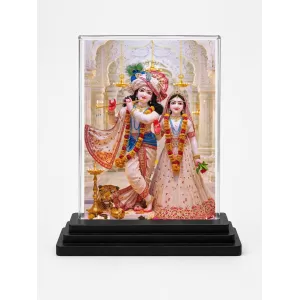 Radha And Shree Krishna Acrylic Car Dashboard Showpiece | Double-Sided Radha And Shree Krishna Photo Stand | 3 X 4 Inch Photo | Transparent Acrylic Frame With Black Base | Car Dashboard, Office & Table Decor (F72061) Radha And Shree Krishna Acrylic Car Dashboard Showpiece | Double-Sided Radha And Shree Krishna Photo Stand | 3 X 4 Inch Photo | Transparent Acrylic Frame With Black Base | Car Dashboard, Office & Table Decor (F72061)