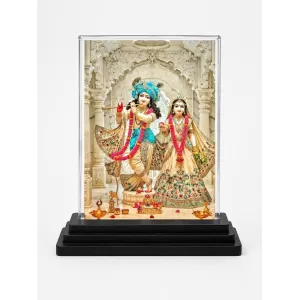 Shree Krishna And Shree Radha Acrylic Car Dashboard Showpiece | Double-Sided Shree Krishna And Shree Radha Photo Stand | 3 X 4 Inch Photo | Transparent Acrylic Frame With Black Base | Car Dashboard, Office & Table Decor (F72062) Shree Krishna And Shree Radha Acrylic Car Dashboard Showpiece | Double-Sided Shree Krishna And Shree Radha Photo Stand | 3 X 4 Inch Photo | Transparent Acrylic Frame With Black Base | Car Dashboard, Office & Table Decor (F72062)
